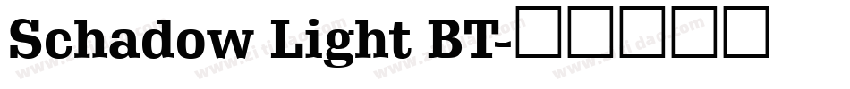 Schadow Light BT字体转换